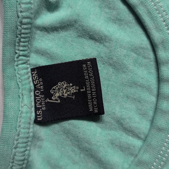 U.S Polo Assn Men's Mint Green T-Shirt Size Large - Picture 5 of 6
